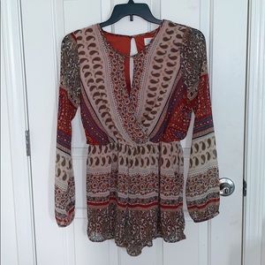 Sienna Sky Floral/Daisy Romper